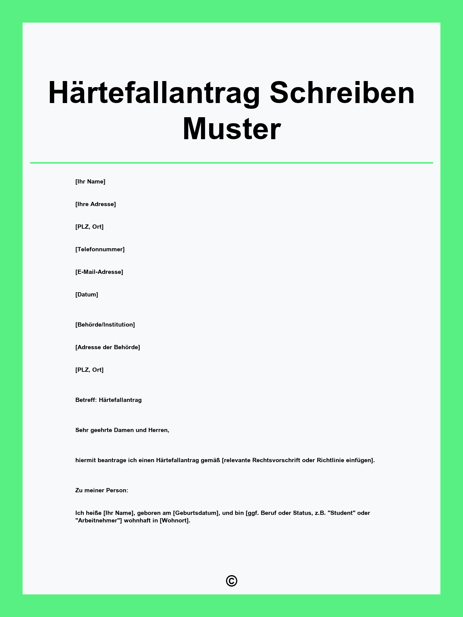 Härtefallantrag Schreiben Muster